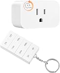 DEWNEWILS Remote Control Outlet with Timer, Indoor Remote Timer Outlet, 100FT Wireless Control Range, 15A/1875W, Remote Outlet Switch Countdown Time for Household Appliances