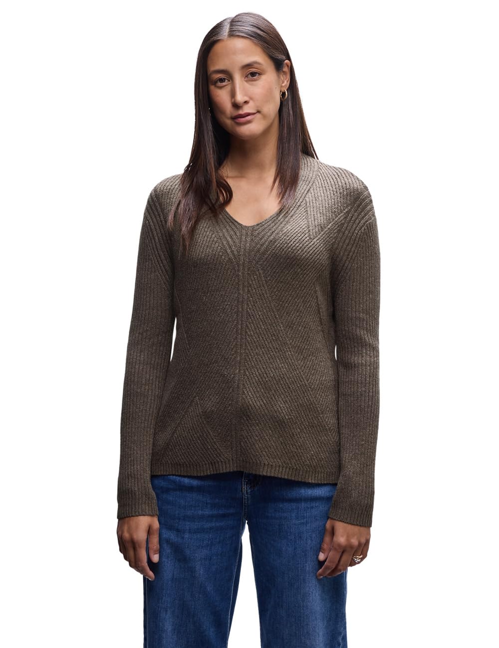 Street One Damen V-Neck Strukturpullover