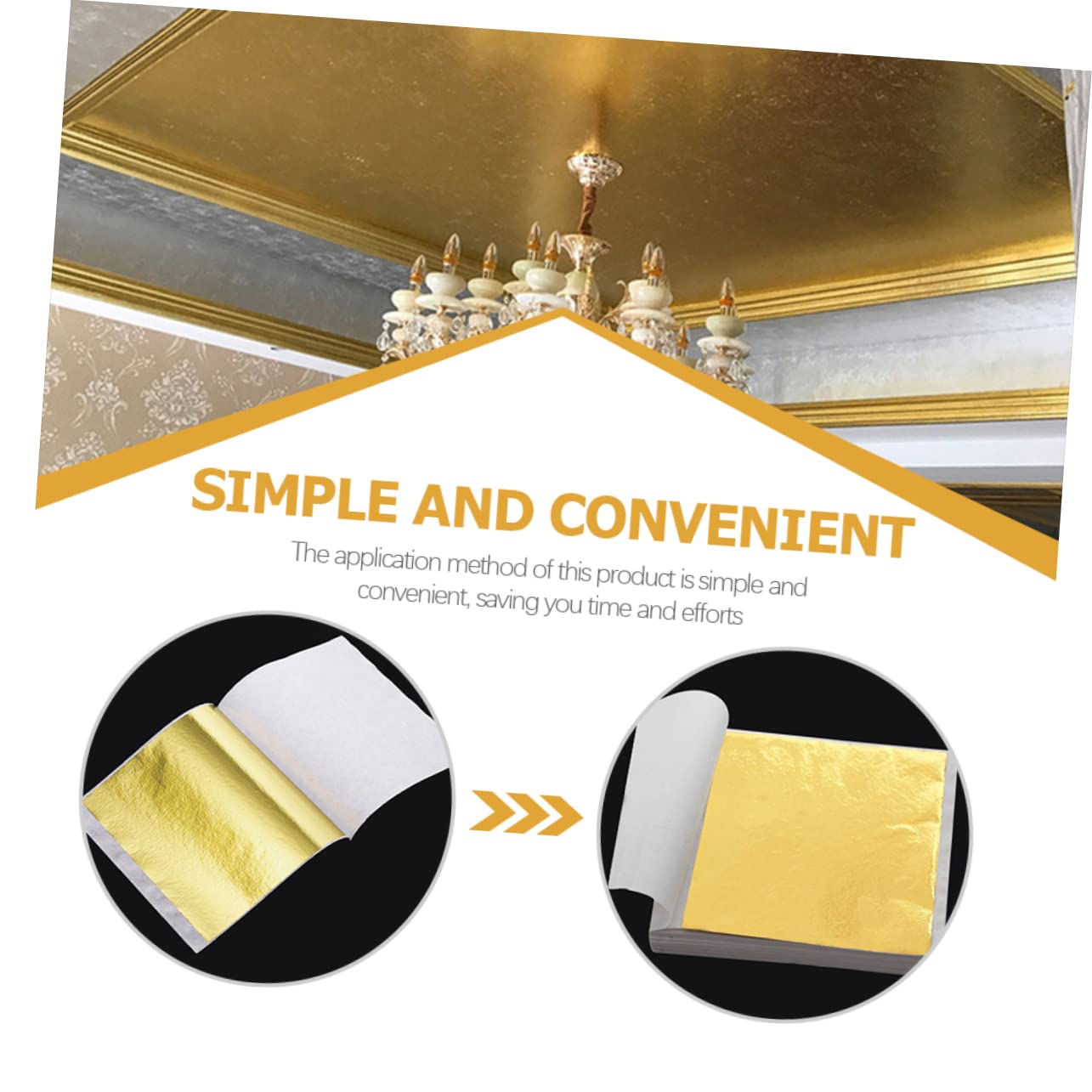 DOITOOL 900 Blatt Teiliges Imitations Goldfolie Blattgold in Gold Roségold und Silber Glänzende Bastelfolie für DIY Handwerk Malerei Vergoldung und Dekoration Leicht Anzuwenden Sicher und