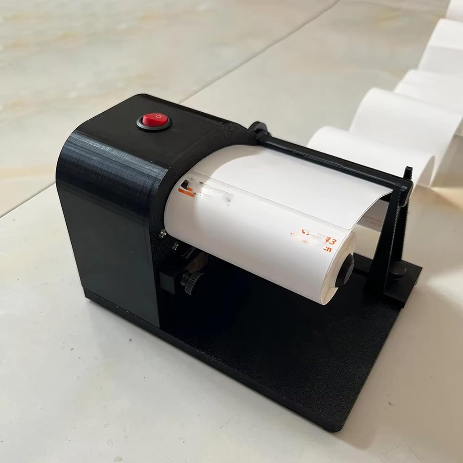 iDili Portable Printer Electric Label Rewinder - Automatic Paper Rolling Machine for Shipping Labels, Adjustable Width (0-78mm)