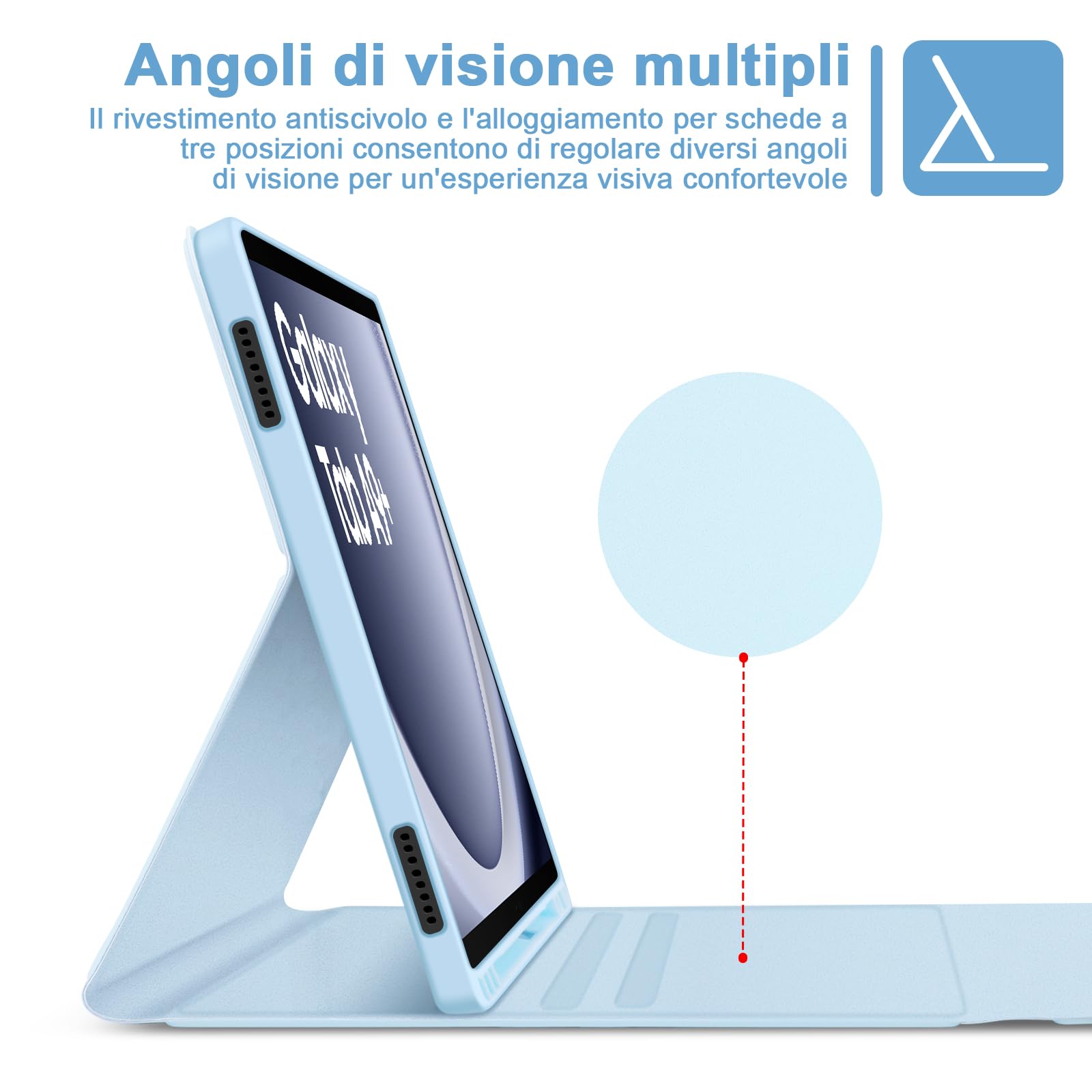 Bettdow Tastiera Custodia per Samsung Galaxy Tab A9+ 2023/A11+ 2025 11", Layout Italiano Tastiera Retroilluminata Staccabile e Cover per Tab A9 Plus/A11 Plus 11" SM-X210/X215/X216/X230/X236, Blu