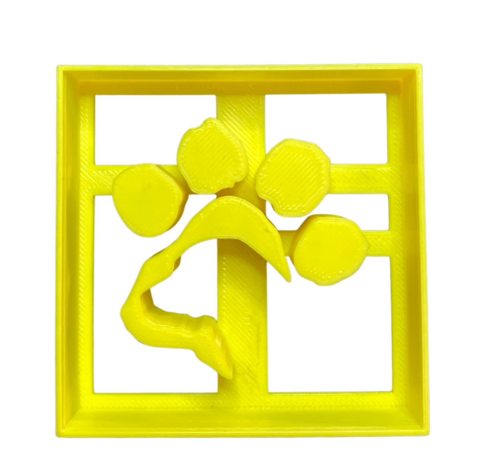The Cookie Cutter Hub 7cm Square Paw Cookie Cutter for Cookies Biscuits Clay Baking Decoration