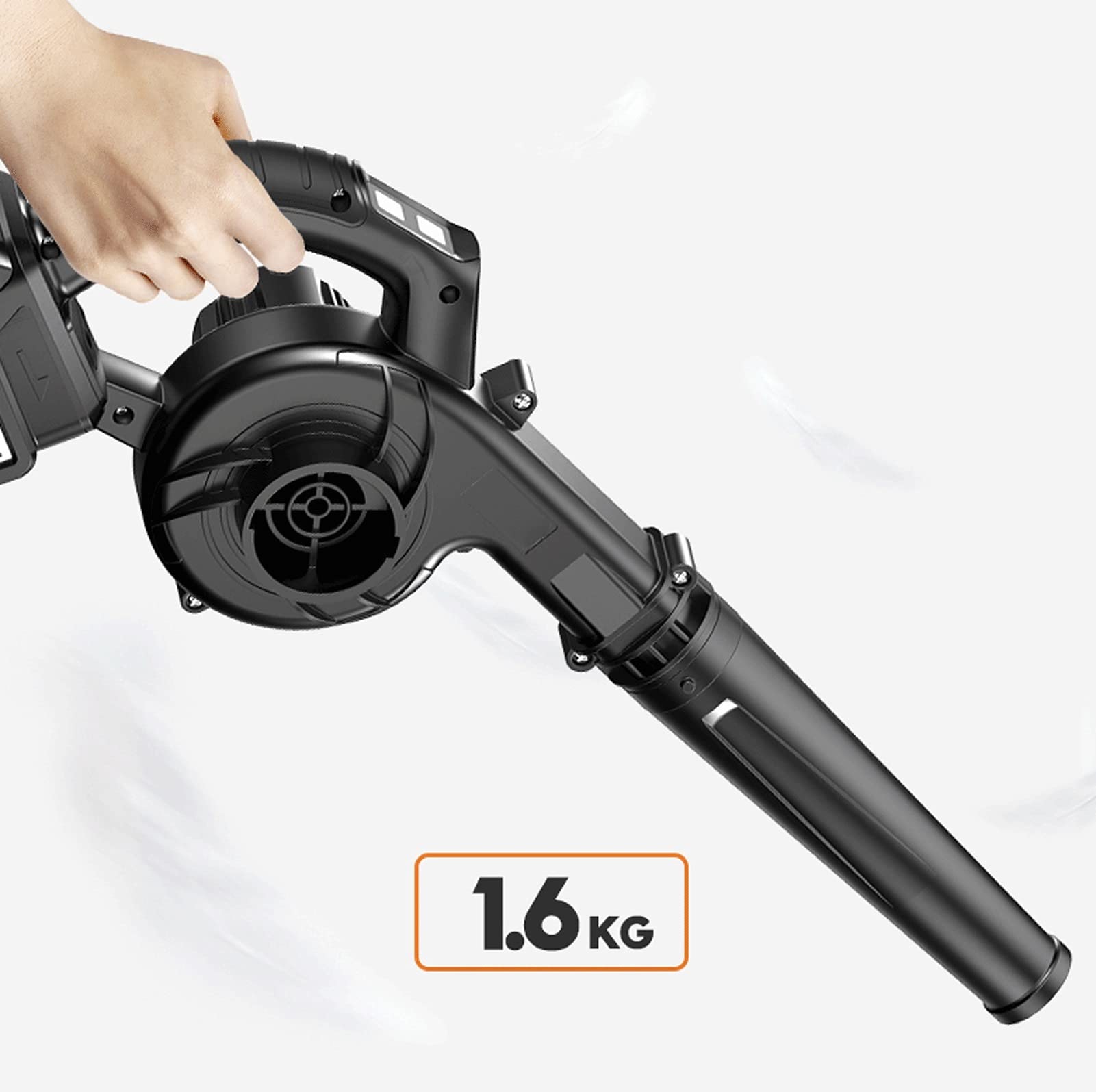 Soplador de Hojas inalámbrico 2 en 1 aspiradora/barredora de Mano Cargador de batería de Iones de Litio de Velocidad Variable para soplar Hojas/quitanieve