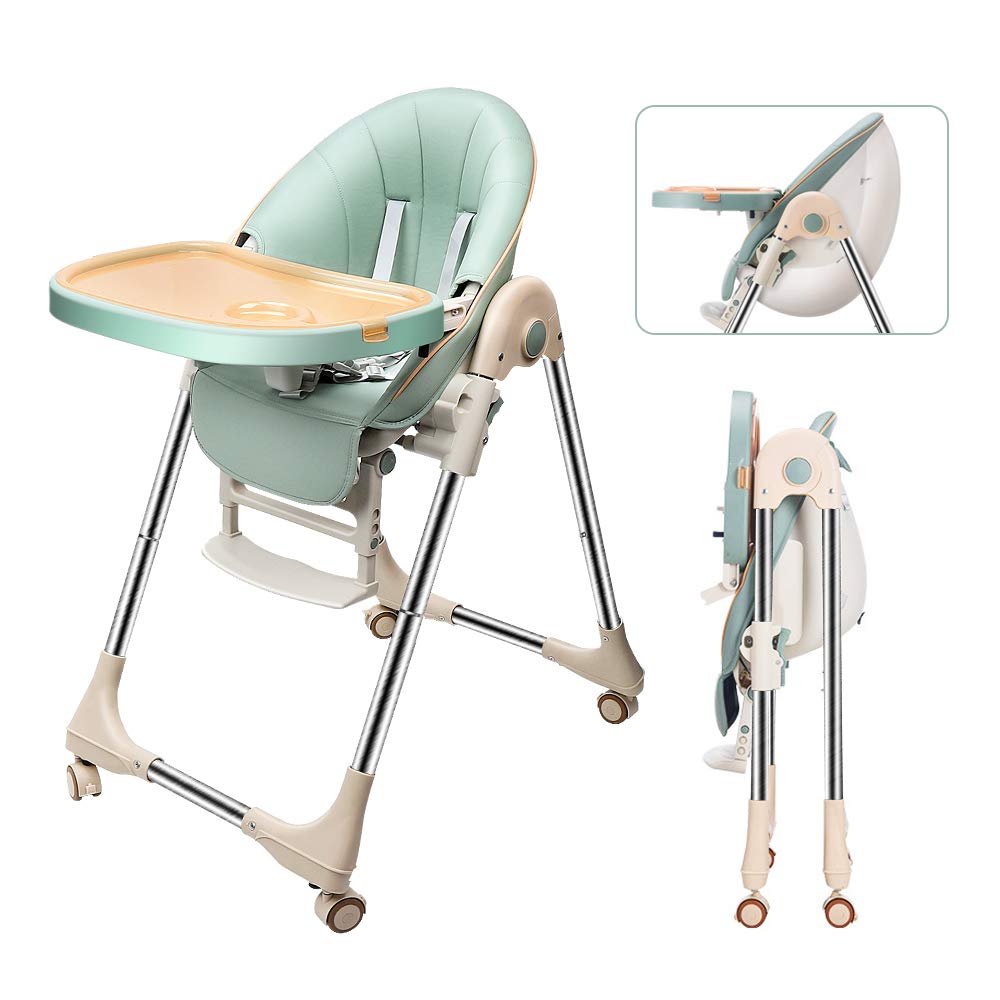 OUNUO Seggiolone Pappa, Seggiolino da Tavolo Pieghevole, Seggioline per