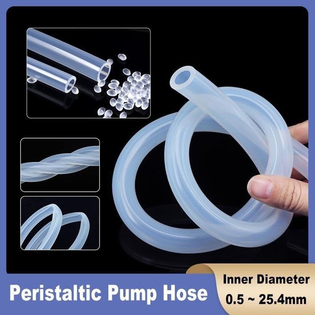 Tube De Pompe Péristaltique en Silicone Transparent, Non Toxique, Tuyau Flexible -60 ℃ ~ 180, ID 0,5 À 25,4 Mm(2 Meters,ID 12.7mm xOD 19.7mm)