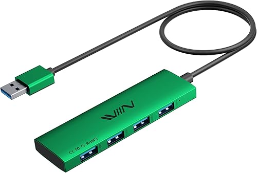 Miniatura 22 de Concentrador USB 3.0, extensor divisor USB de 4 puertos, adaptador portátil multipuerto de datos para laptop, Xbox, unidad flash, disco duro,