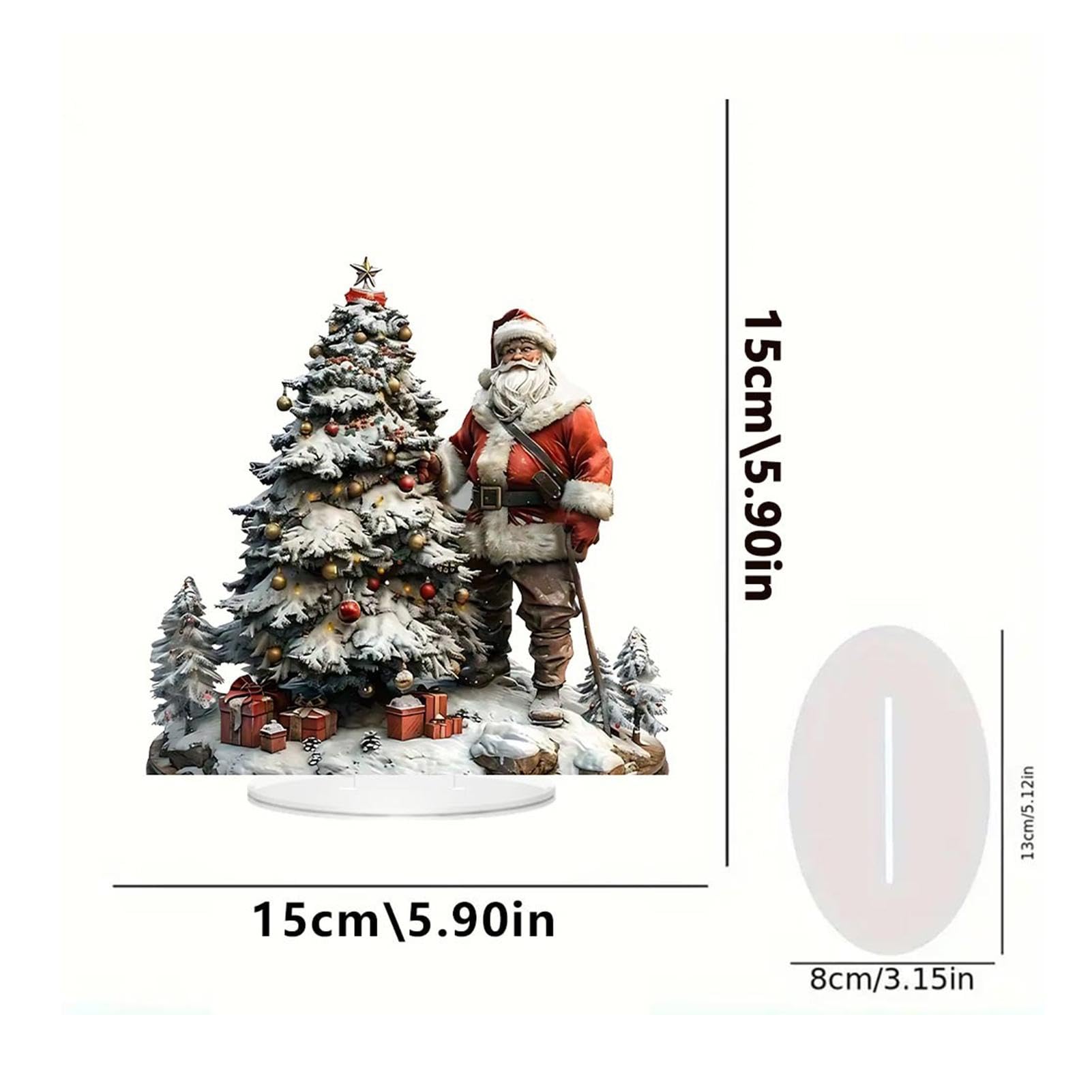 Statue 2D En Acrylique - Décoration De Noël 2D Plate En Acrylique