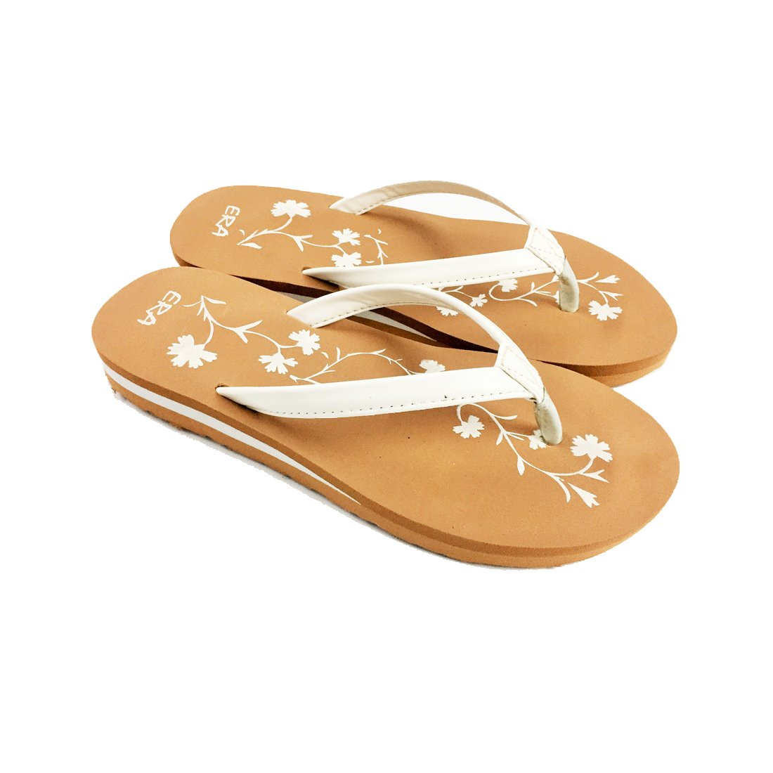 ERA Slippers/Flip Flops, Floral print(White) (38) (B0743FBSCN) Amazon Price History, Amazon Price Tracker
