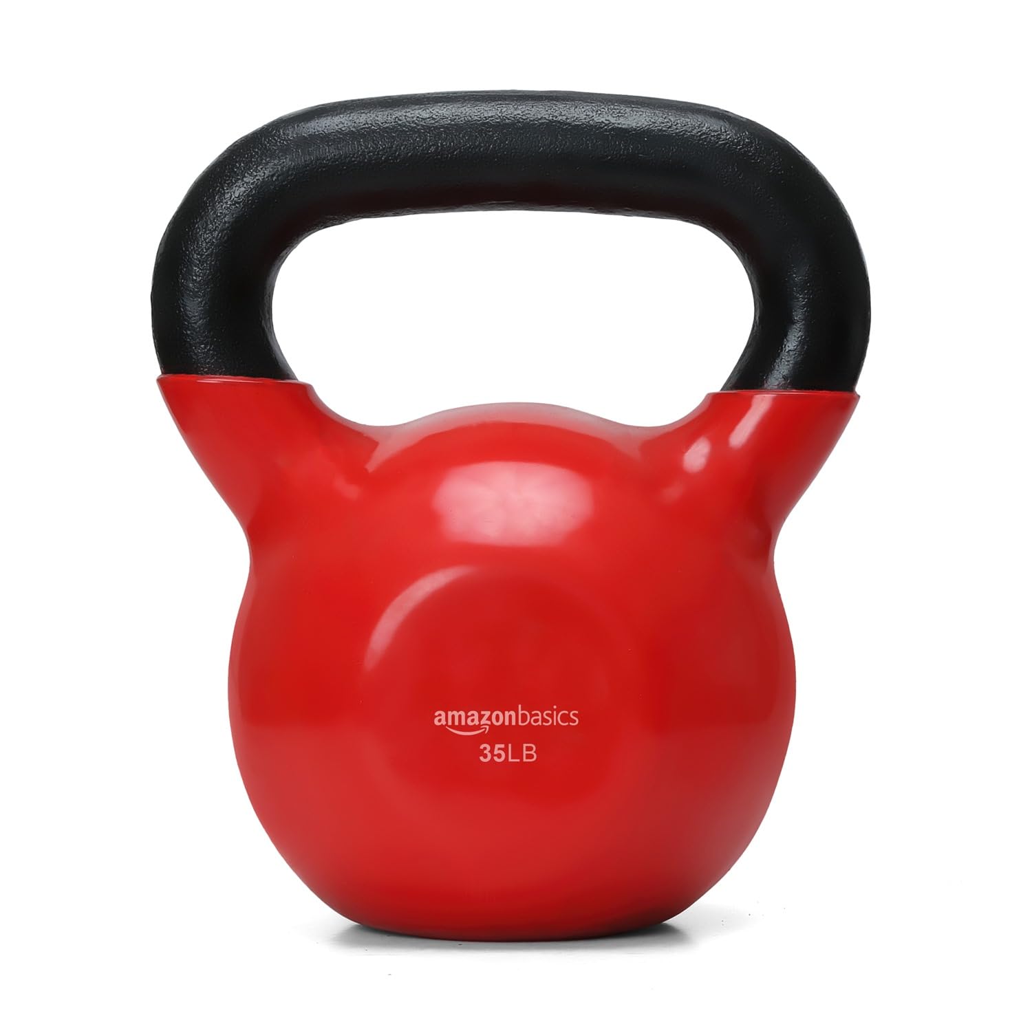 Buy AmazonBasics Vinyl Kettlebell 35 Pounds, Red Online at Low Prices