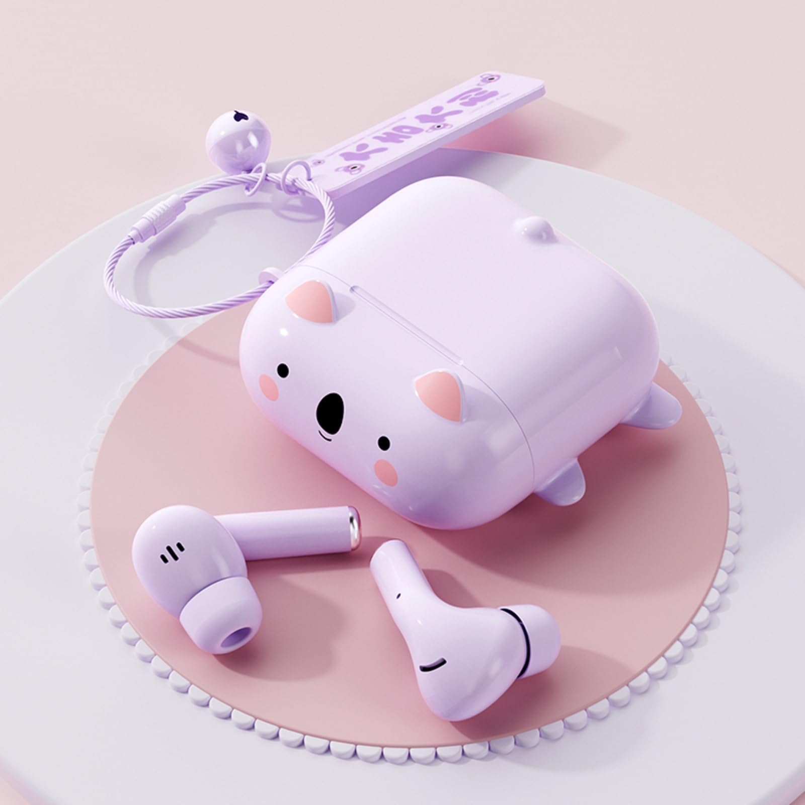 Ttbesmi Cute Kids Pink True Wireless Earbuds