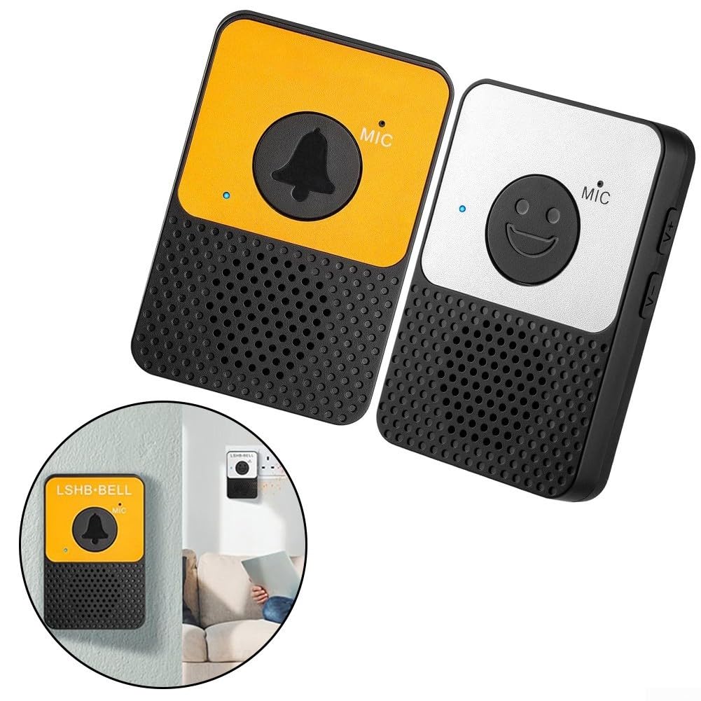 Oceanlend Campanello videocitofonico wireless, campanello citofonico bidirezionale impermeabile, con indicatore LED, portata 300 m per casa, ufficio, scuola, hotel e ospedale