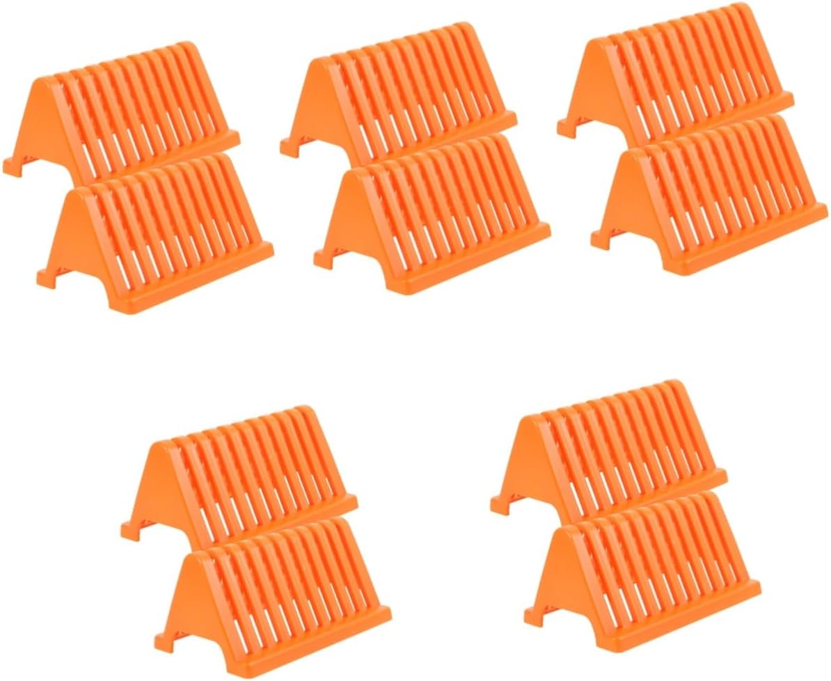 Gatuida 5sets Microscope Slides Holder Rack for Staining Microscope Slide Rail 2pcs*5