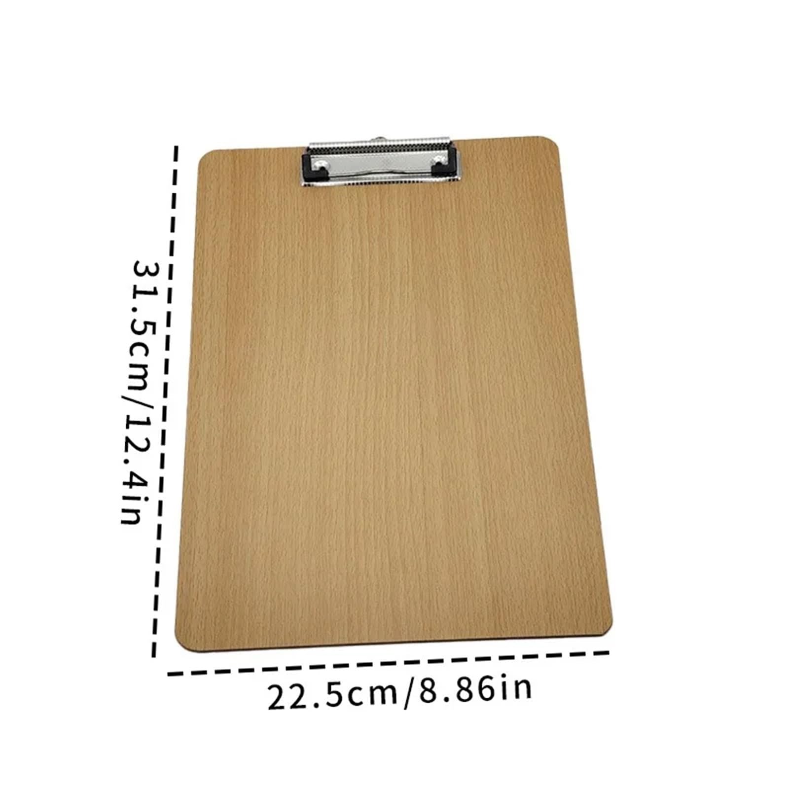 3PCS Zwischenablage Verdickte Holzbrett Clip Holz Schreibmatte Bord Test Papier Daten Ordner Einfache Und Praktische Fürs Büro(A4)