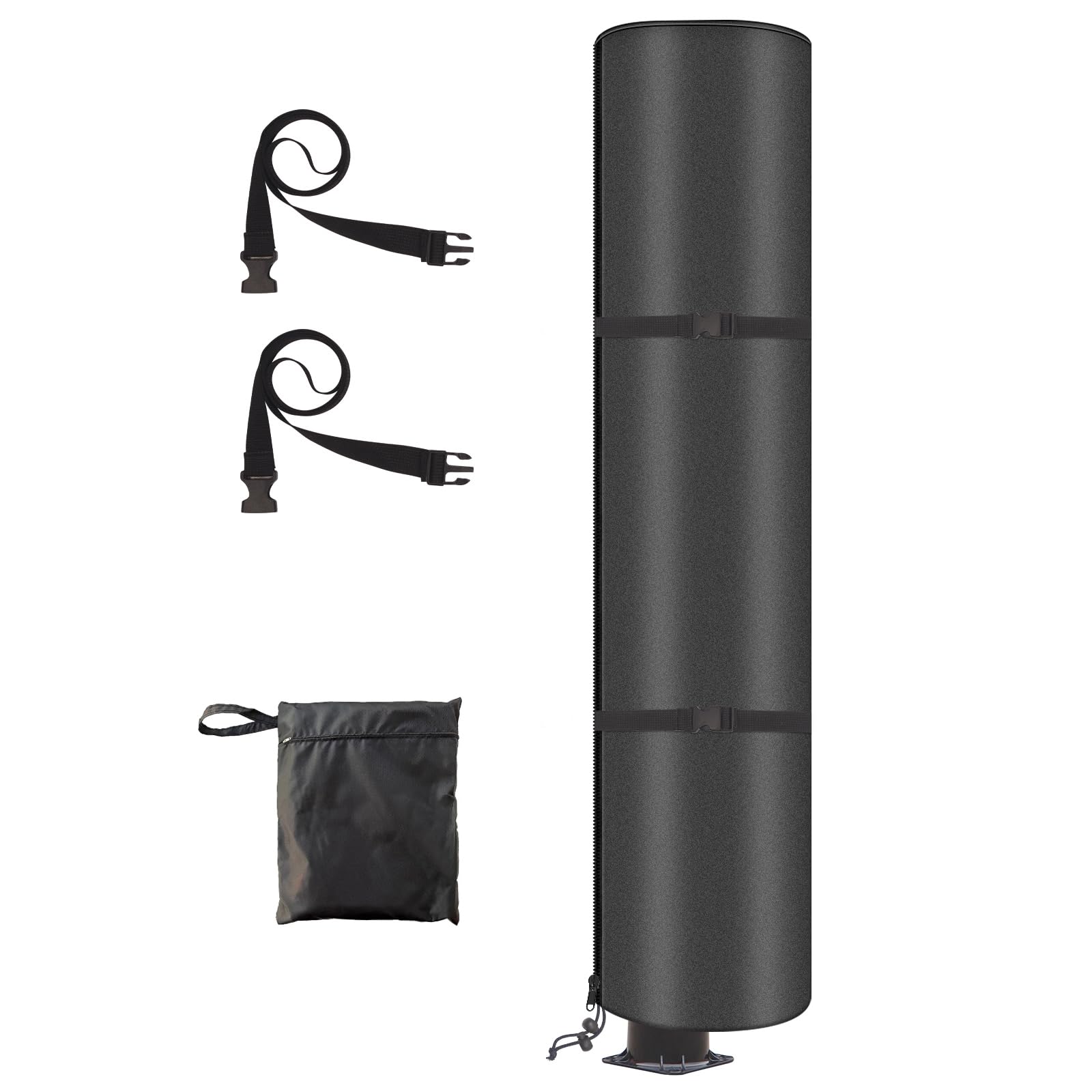 Housse de protection pour douche solaire - 230 x 70 cm - Étanche - Pour douche extérieure - Avec revêtement UV - Pour meubles de jardin - Avec sangles à boucle et sacs de rangement