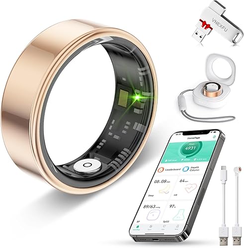 Miniatura 9 de Smart Health Ring for Women Men Fitness Tracke IP68 Waterproof Fitness Ring with Heart Rate/Blood Pressure/Blood Oxygen/Sleep Tracker/Step/Calories