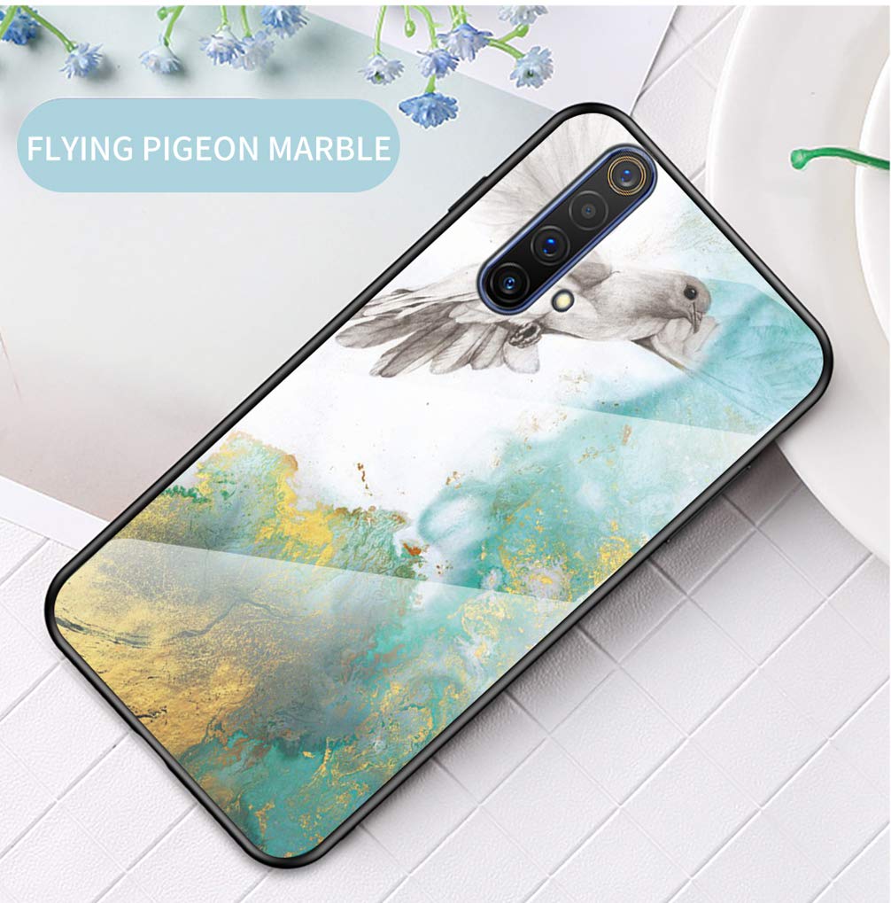 BRAND SET Cover per Realme X50 5G Custodia Morbida in Silicone con Rivestimento in Vetro Temperato Ultrasottile Case per Realme X50 5G (Nero