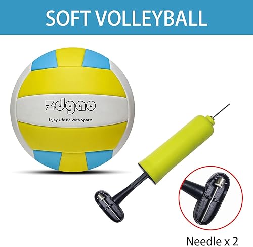 Miniatura 6 de Red de voleibol para exteriores juego de voleibol portátil para patio trasero con red de voleibol profesional bola de hilo envolvente y bomba línea