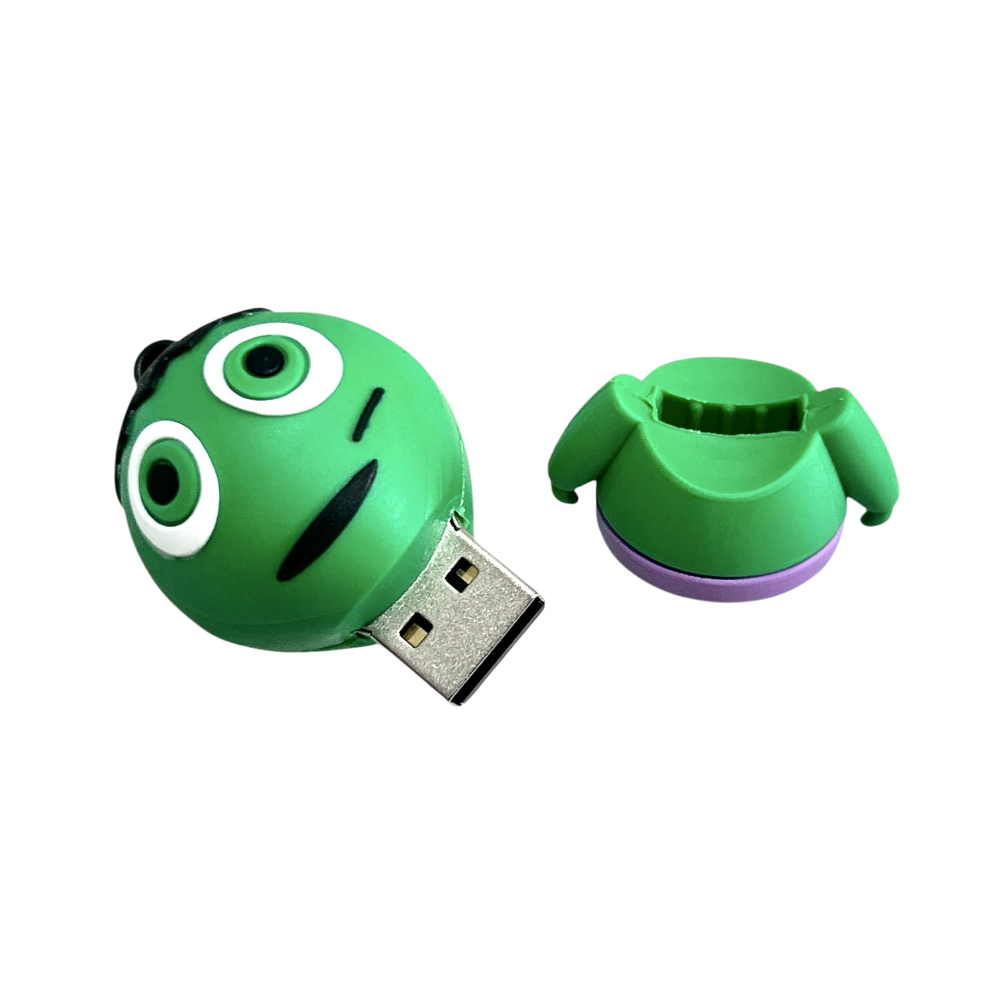 CleverlyGifted_128GB Cute Green Monster USB Flash Drive, Cartoon Character Design, Removable Cap, 2.0, 1Pc-image-13