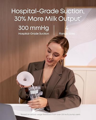 Miniatura 7 de eufy Security Extractor de leche portátil con calefacción S1 Pro, manos libres delgado con tecnología HeatFlow líder en la industria, funda de carga