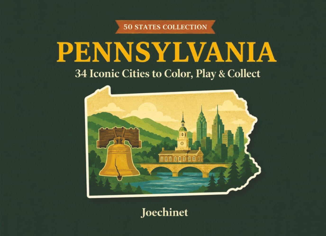 Pennsylvania: 34 Cities to Color (50 States Collection)