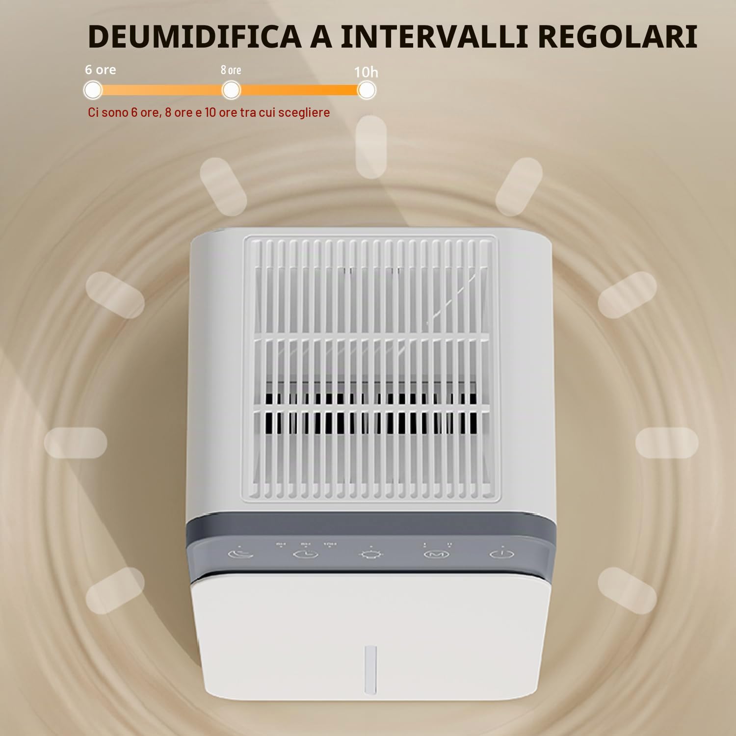 Deumidificatore Casa, 1200ml Deumidificatore Elettrico Portatile con Modalità Sleep, Timer, Spegnimento Automatico e Luce Atmosferica RGB, per Camera da Letto, Bagno, Armadio