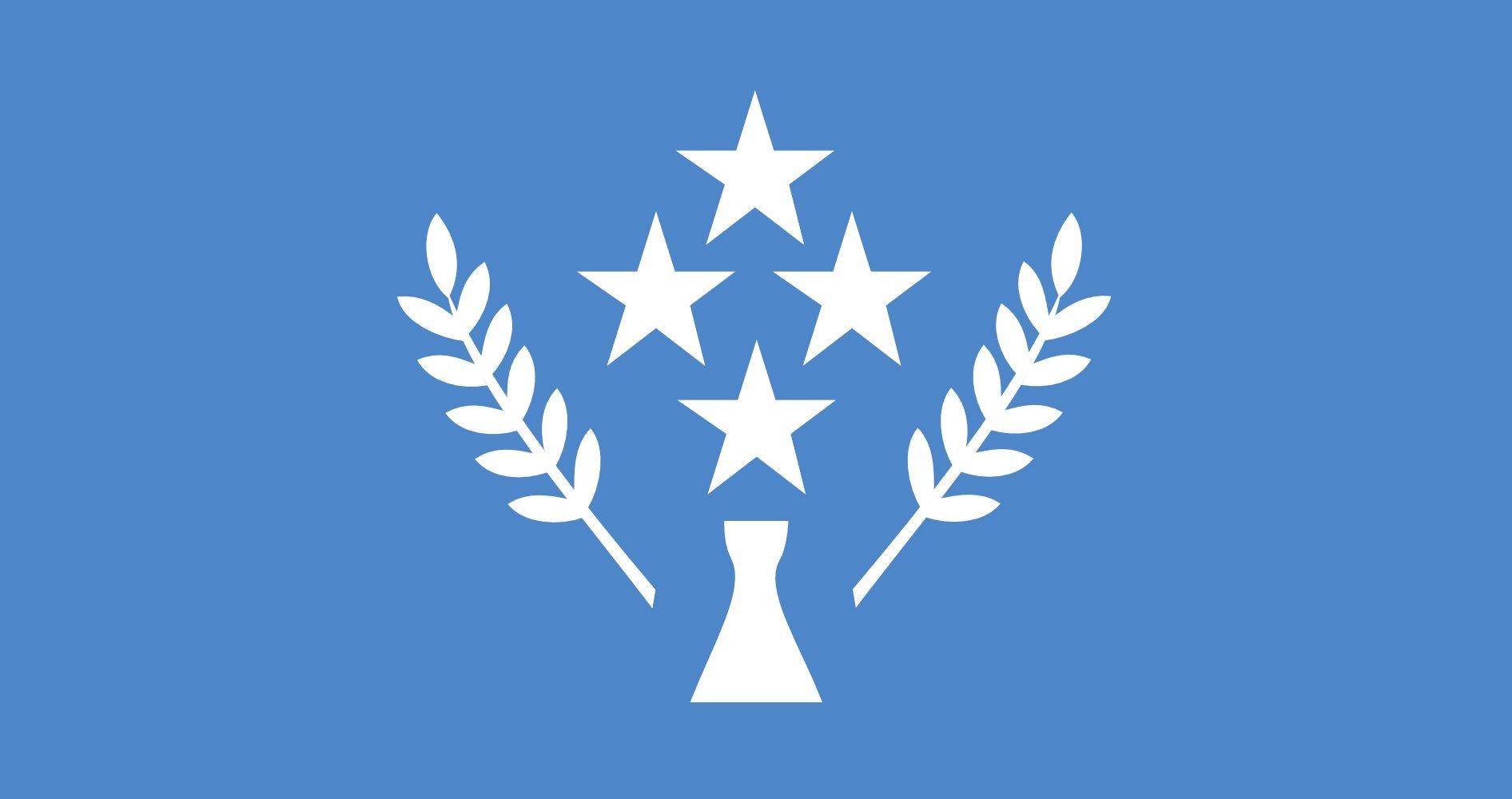 Drapeau Kosrae de haute qualité textile format paysage de 3.75m²