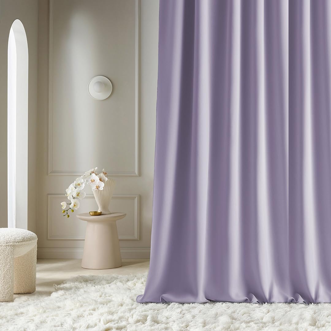 ROOM99 Aura Curtain with Ruffle Tape, 140 x 250 cm, Width x Height Sliding Curtains, Modern Curtain, Living Room, Bedroom