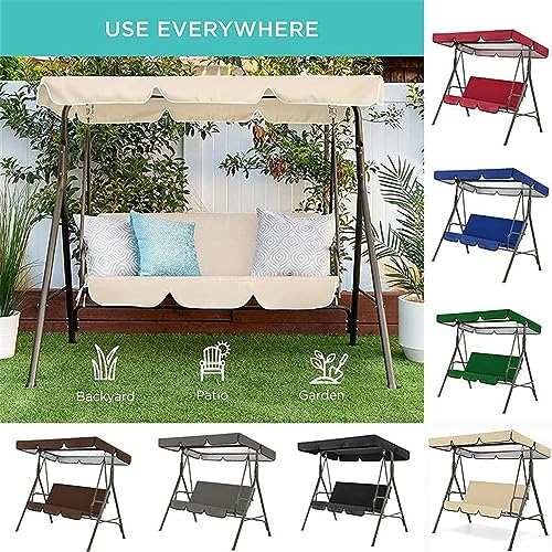 Toldo Recambio Balancin Jardin de Tela Oxford 210D con Costuras Reforzadas de Alta Densidad 3