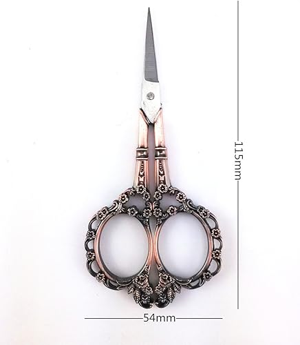 Miniatura 2 de Yueton - Tijeras de bordado de costura estilo europeo vintage (cobre)