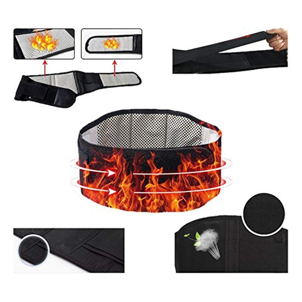 Tutore lombare Vita regolabile Tormalina Autoriscaldante Terapia magnetica Cintura di supporto for la schiena Fascia for massaggio Assistenza sanitaria uomo donna(3XL)