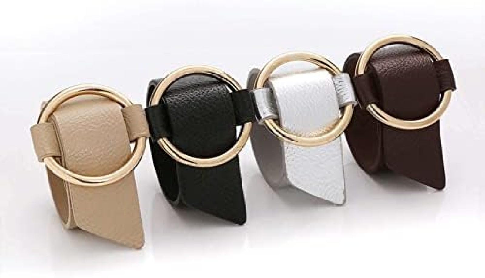 Die Portatovaglioli Rotondi in Pelle, Fibbia Regolabile per Tovaglioli in PU, Elegante Ornamento da Polso, Portatovaglioli alla Moda per Ricevimenti, Cene, Banchetti, Decorazioni per Tavoli da Buffet