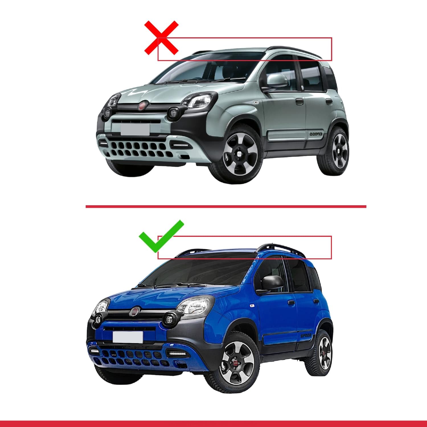 Compatibile con Fiat Panda Cross 2014-2026 Modello ACE-1 Barre Tetto Portapacchi Auto Barre Portatutto Grigio Alluminio 2 Barre