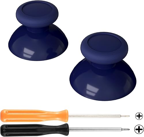 eXtremeRate Midnight Blue Replacement 3D Joystick Thumbsticks, Analog Thumb Sticks with Cross Screwdriver for Nintendo Switch Pro Controller