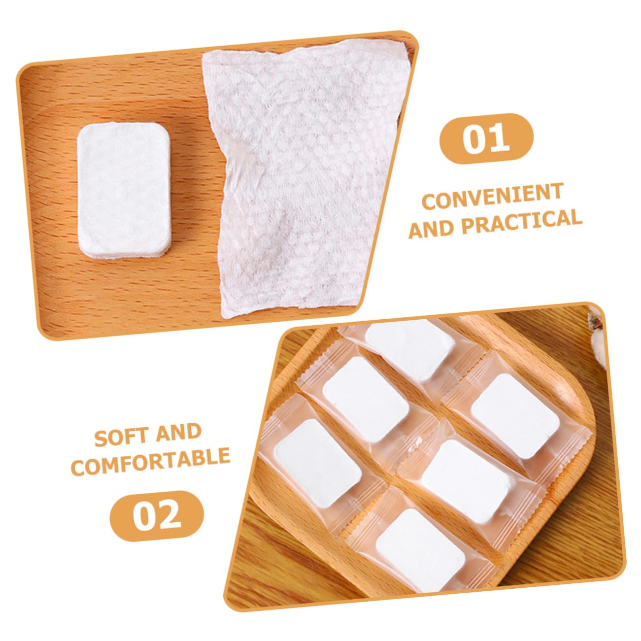 BESTYASH Dischetti Struccanti Compressi Colore Chiaro per Rimozione del Make-up e Cura del Viso 50 Pezzi, Tessuto Non Tessuto Uso Quotidiano e Viaggio