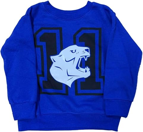 Infant & Toddler Boys Royal Blue Wild Cat #11 Fleece Sweatshirt Top Shirt 5T