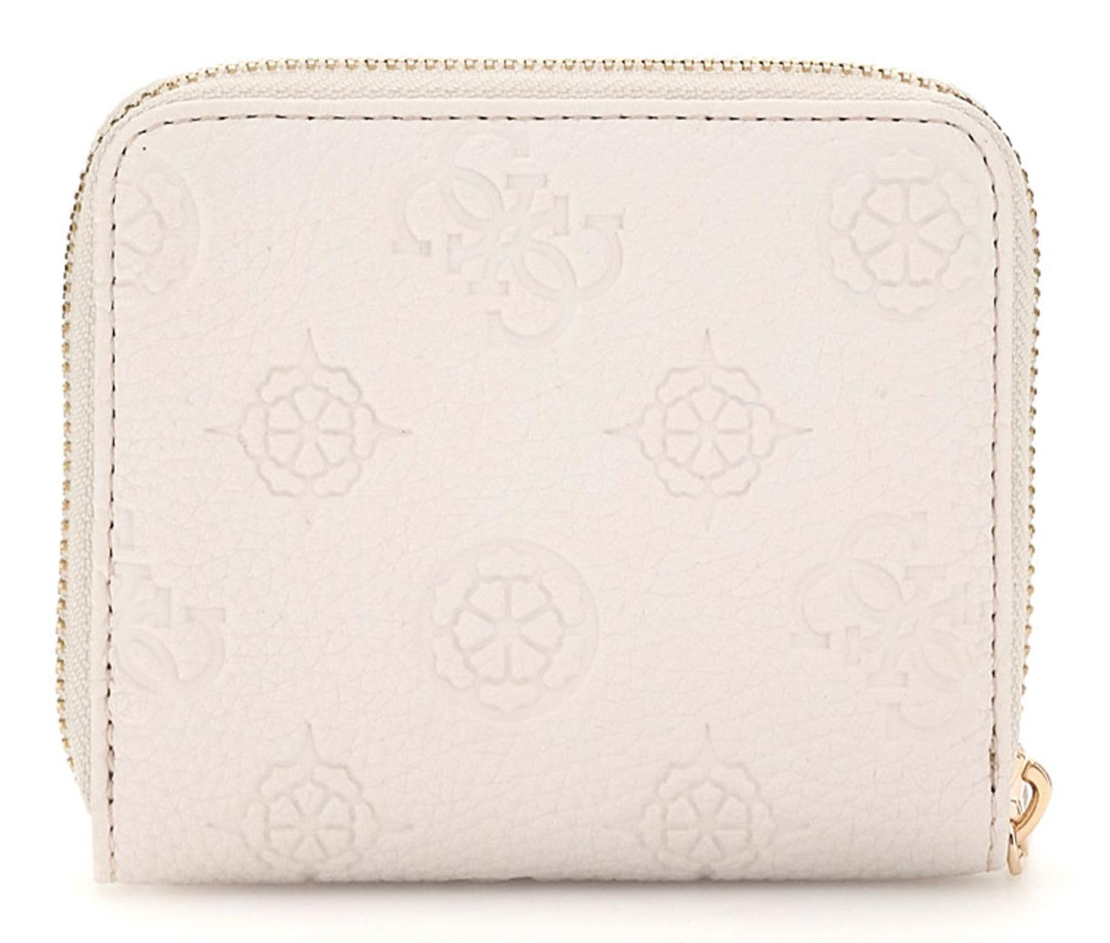 GUESS Cresidia SLG Zip Around Wallet S Cream White
