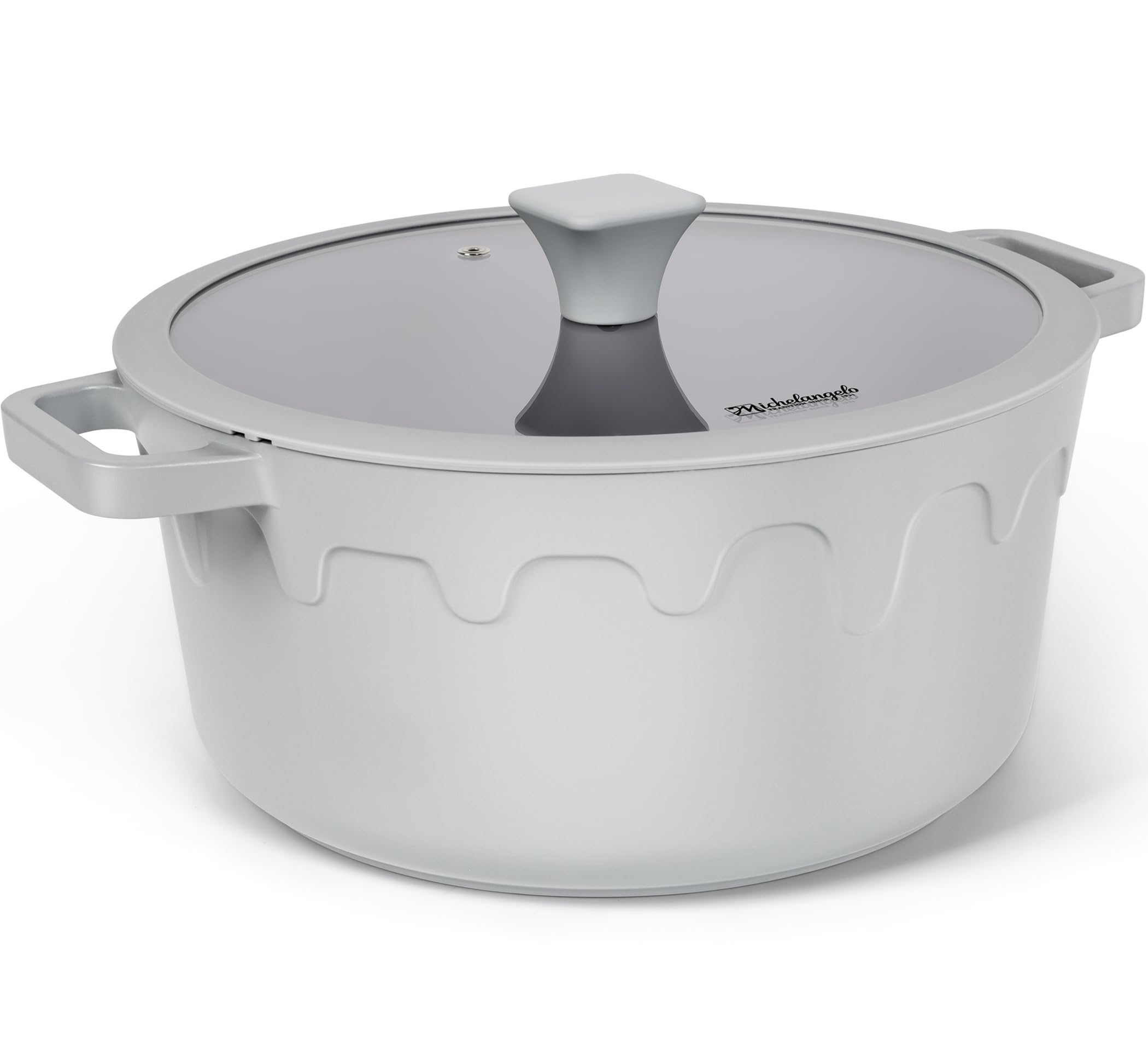MICHELANGELO 8 L Suppentopf mit Glasdeckel, Titan-Keramik-Antihaft Kochtopf
