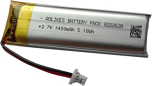 AOLIKES Reemplazo de batería Lipo recargable de 3.7 V 1400 mAh 5.18 Wh, para auriculares Bluetooth de motocicleta Sena 50R, reemplazo de batería