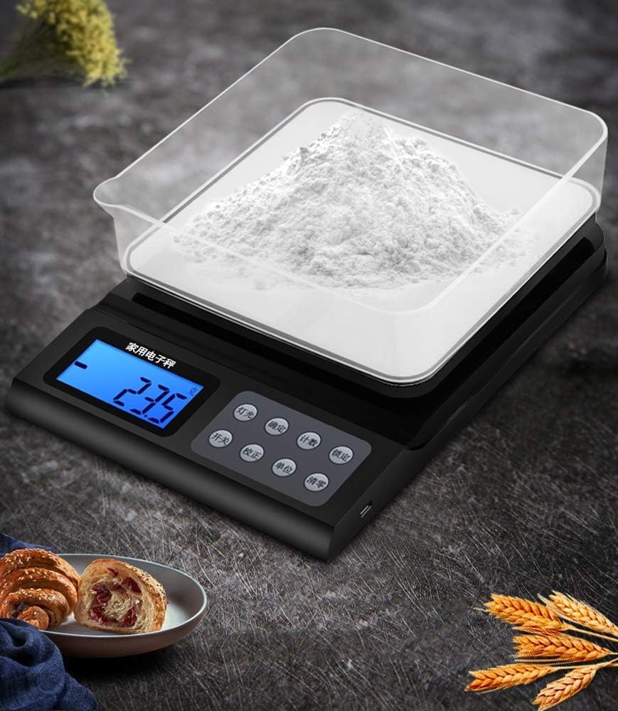 Precyzyjne wagi kuchenne z funkcją tarowania Dokładna waga kuchenna do pieczenia o wysokiej precyzji cyfrowa waga elektroniczna do ważenia żywności w domu z liczeniem do zera (3KG/0,1G)