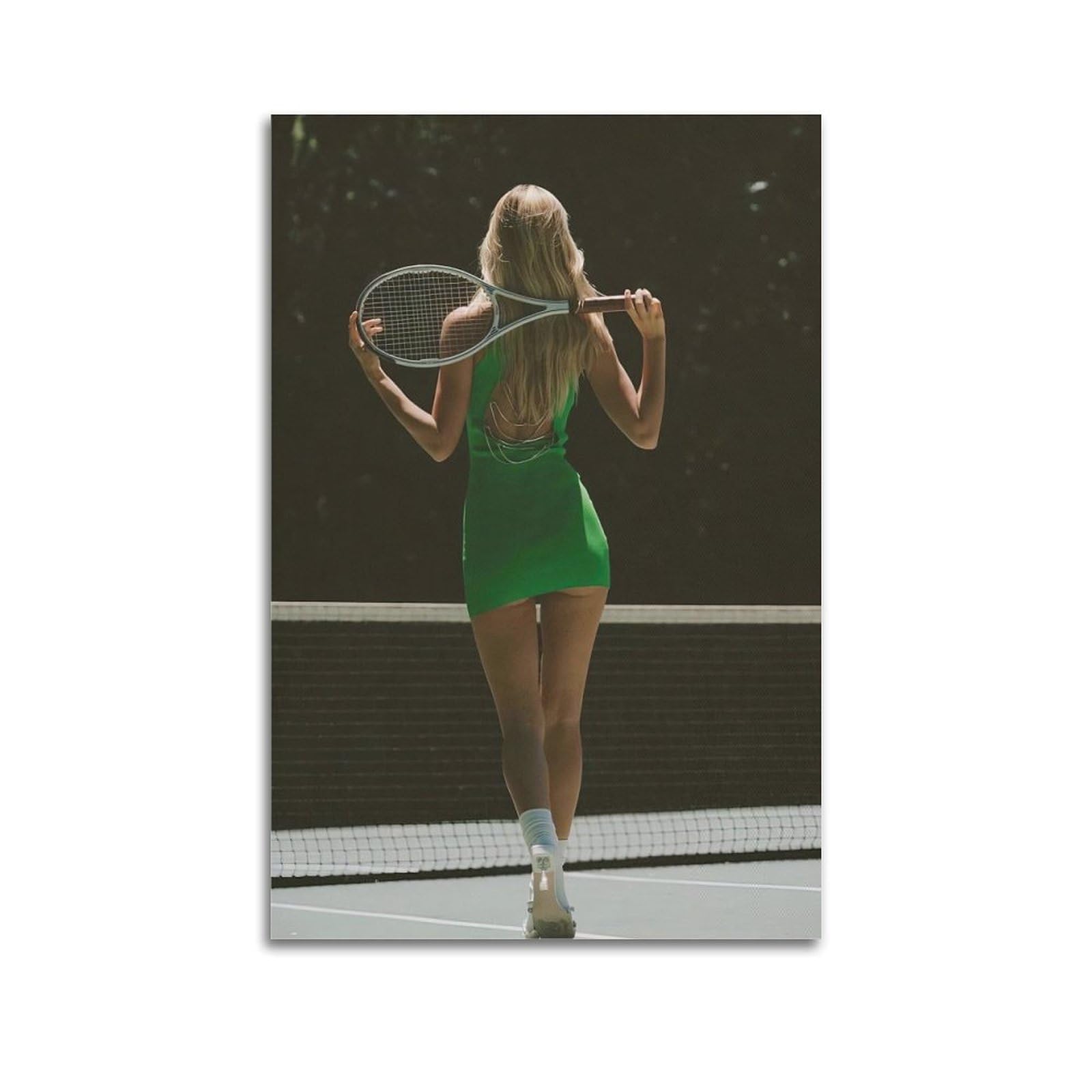 OKAHYS Vintage Beautiful Tennis Girl Artwork Poster Decorative Painting Canvas Wall Artworks Picture 24x36inch(60x90cm)