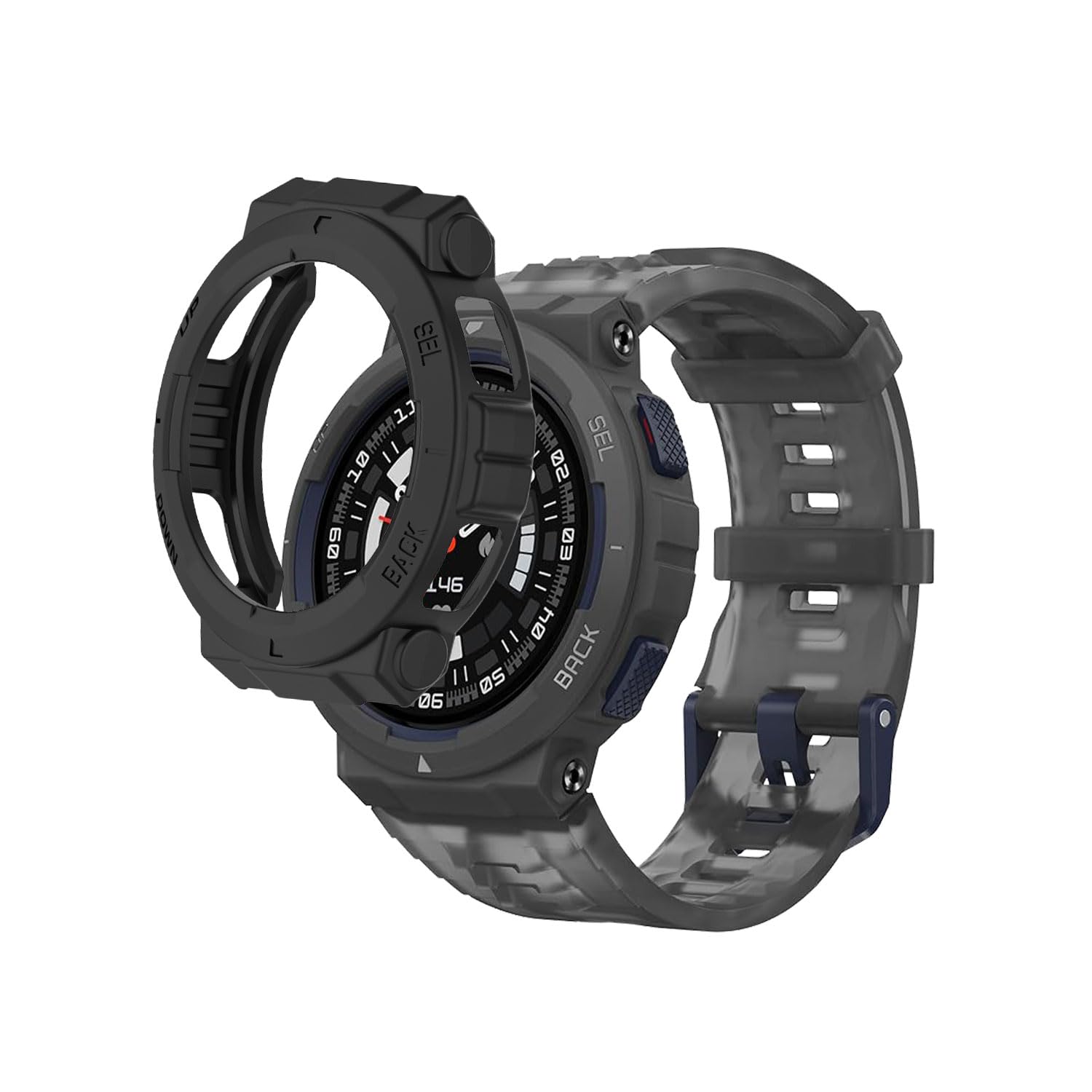Amazon.co.jp: Amazfit Active Edge 用 ケース 防塵 フィルム 保護 