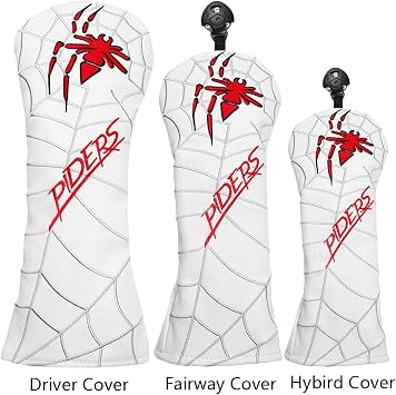 PU Leather Spider Embroidery Golf Club Head Covers for Taylormad Driver Fairway Woods Hybird