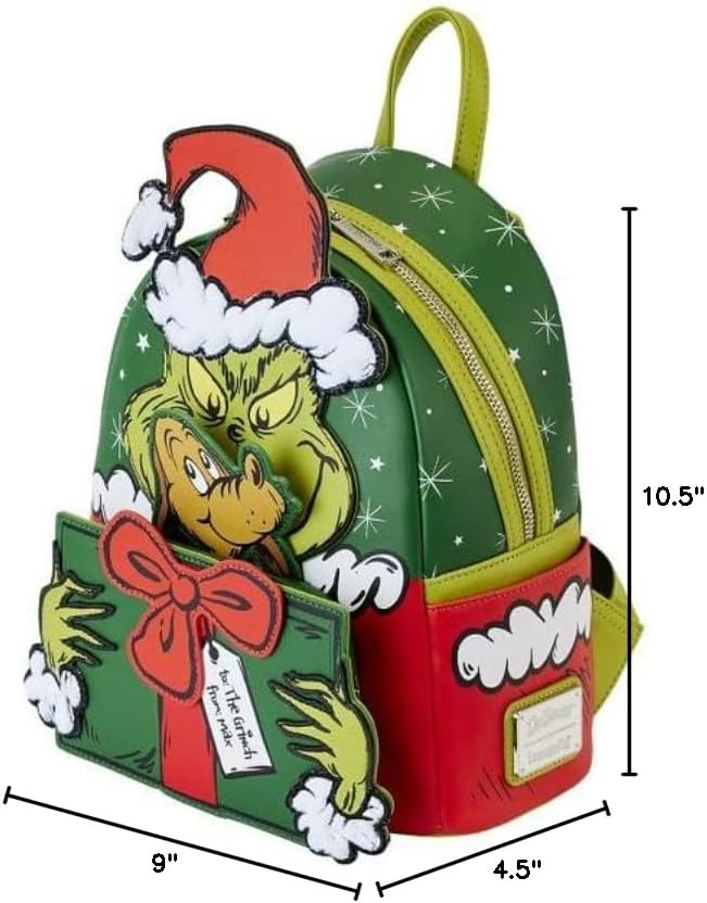 Loungefly Dr. Seuss' How the Grinch Stole Christmas! Santa Cosplay Mini Backpack - Image 7