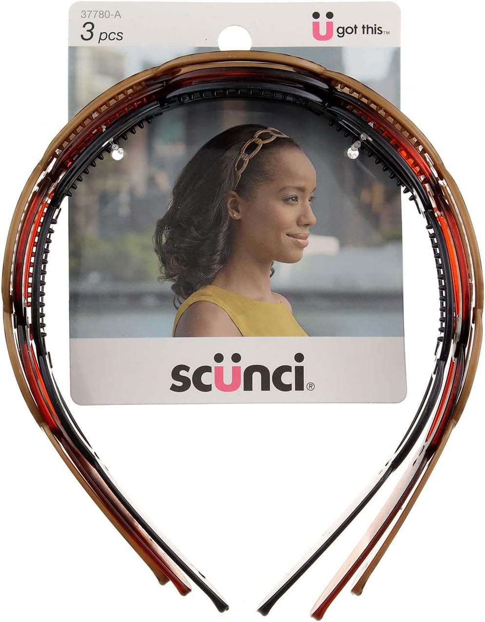 Effortless Beauty Skinny Plastic Headbands, Woman, 3 Packs Of 4 Count = 12 Count