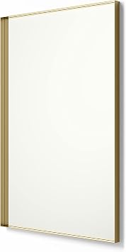 Better Bevel 30" x 40" Rectangle Framed Mirror | Bathroom Wall Mirror | Made in USA | Steel Frame, Gold Finish