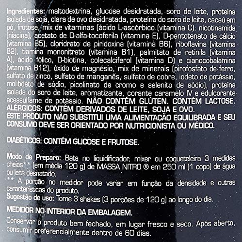 Massa Nitro No2 (1,4Kg) - Sabor Chocolate, Probiótica