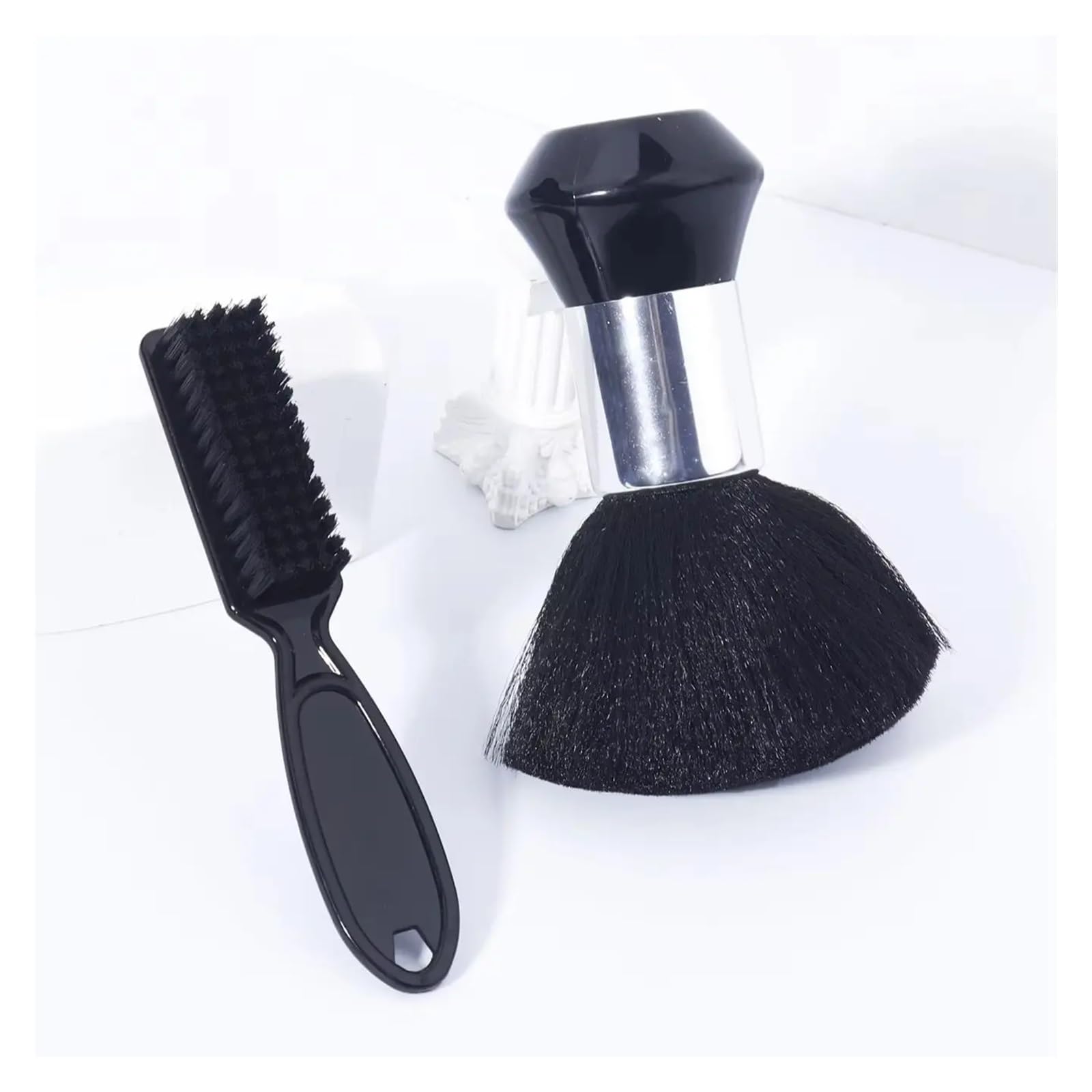 2 Pièces/ensemble Ensemble De Brosses De Coiffure-coiffure Cou Brosse À Cheveux Doux Ensemble De Brosse De Nettoyage De Barbe