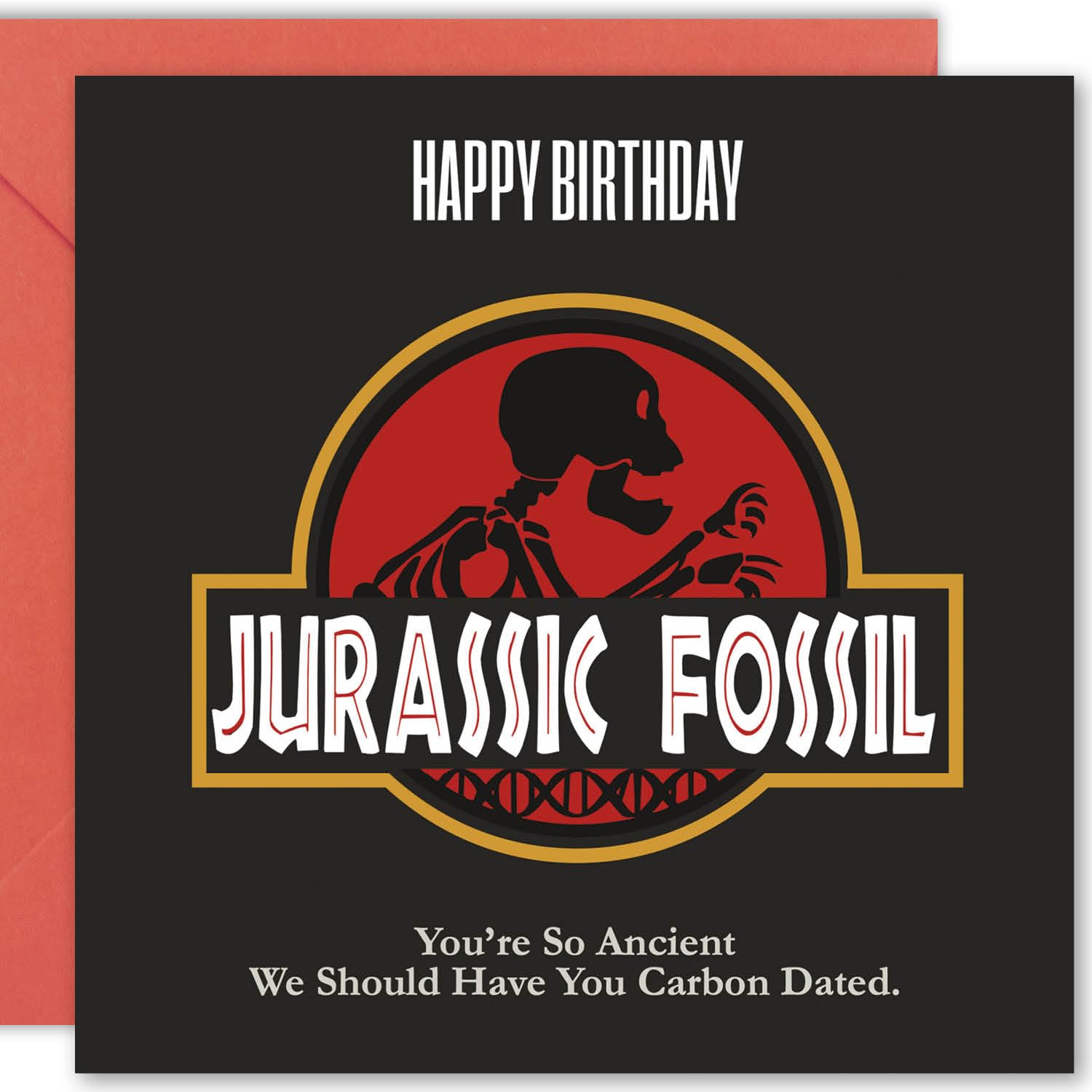 Cult Kitty Birthday Cards for Women - Jurassic Fossil - Funny Birthday Cards for Men, Funny Birthday Cards for Women, Sister Birthday Card Funny, Rude Birthday Cards for Men