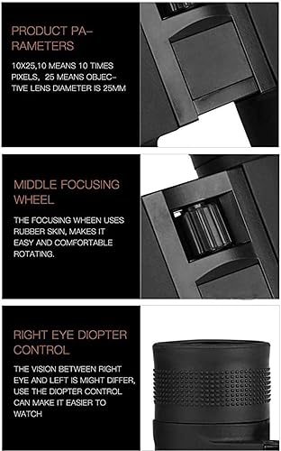 Miniatura 7 de Telescopio Mini binoculares Telescopio portátil para Exteriores Todas las miras ópticas Profesionales Bajo Nivel de luz Espejo de visión Nocturna