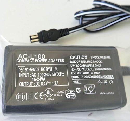 Miniatura 5 de AC-L100 Adaptador de fuente de alimentación de CA, repuesto para Sony AC-L10A, AC-L10B, AC-L10C AC-L15A/B AC-L100C, para cámaras Sony Handycam